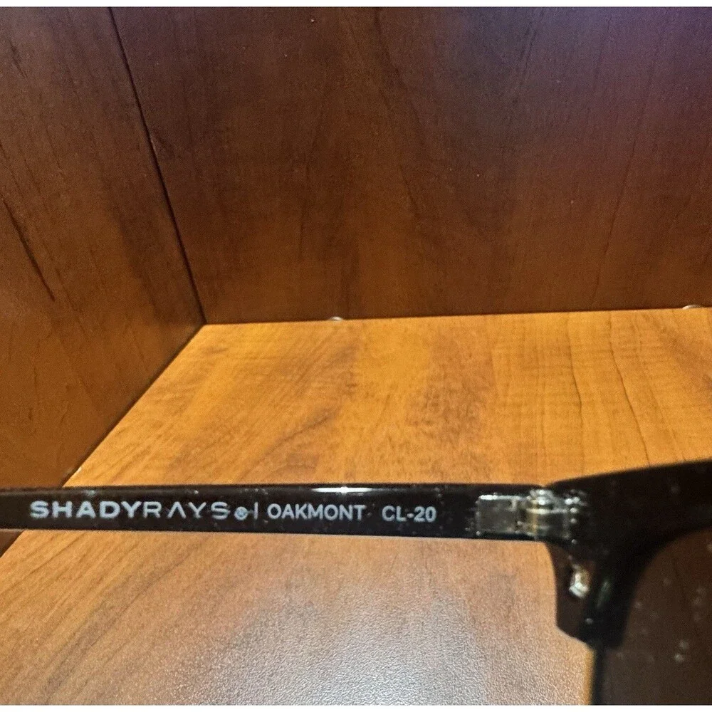 Shady Rays Oakmont CL-20 Polarized Clubmaster Sunglasses Black Frame Brown Lens